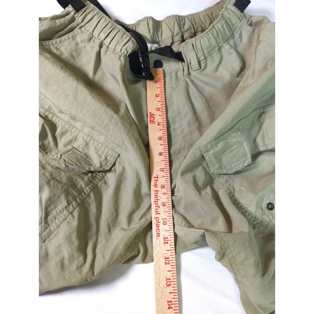 REI Co-op Sahara Convertible Belted Pants Men L Army Green Hiking Camping Travel